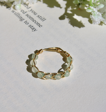 Load image into Gallery viewer, Green Aventurine Braided Wire Ring
