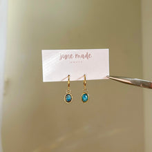 Load image into Gallery viewer, Turquoise Flor Huggie Earrings
