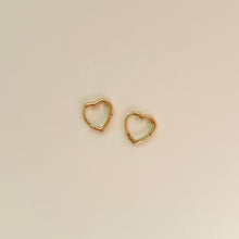 Load image into Gallery viewer, Heart Huggie Earrings
