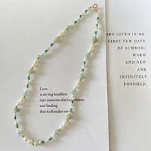 Load image into Gallery viewer, Green Jade &amp; Aventurine Pearl Lucia Beaded Necklace
