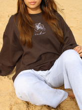 Load image into Gallery viewer, Hibiscus Oahu Sweatshirt - Cacao
