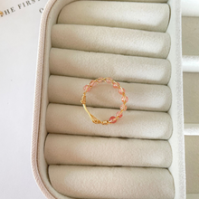 Load image into Gallery viewer, Pink Jade Braided Wire Ring
