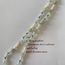 Load image into Gallery viewer, Green Jade &amp; Aventurine Pearl Lucia Beaded Necklace
