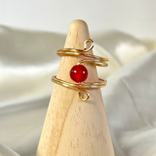 Load image into Gallery viewer, Carnelian Apollo Swirled Wire Ring
