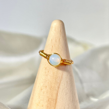 Load image into Gallery viewer, Opalite 6mm Wire Wrapped Ring
