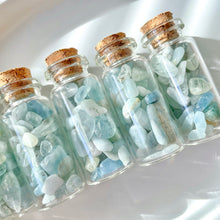 Load image into Gallery viewer, Aquamarine Crystal Chip Bottle
