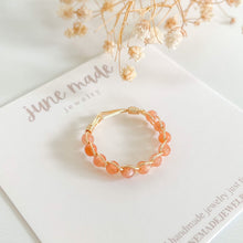 Load image into Gallery viewer, Sunstone Braided Wire Ring
