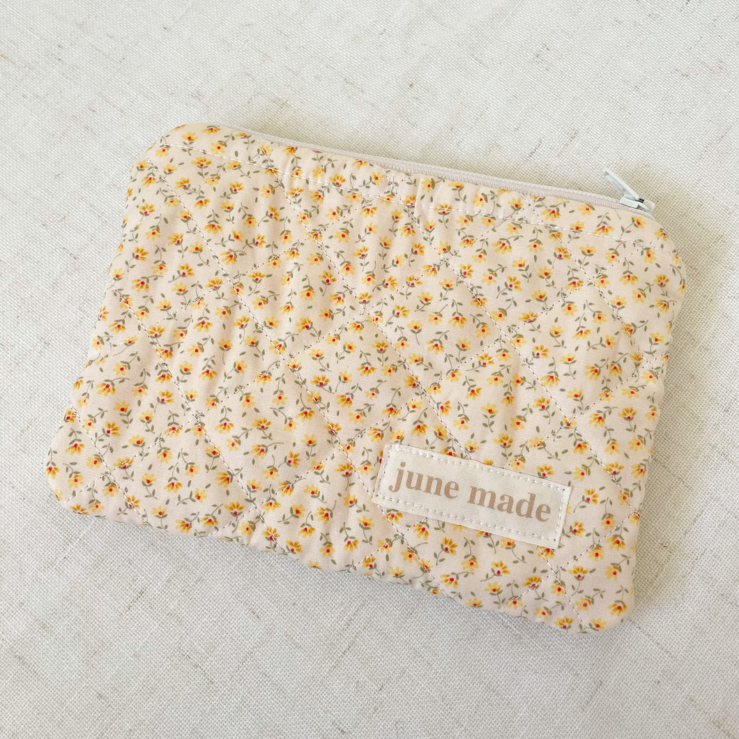 Yellow Floral Pouch