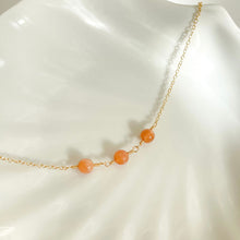 Load image into Gallery viewer, Sunstone Triple Linked Necklace
