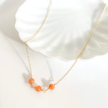 Load image into Gallery viewer, Sunstone Triple Linked Necklace
