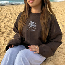 Load image into Gallery viewer, Hibiscus Oahu Sweatshirt - Cacao
