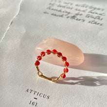 Load image into Gallery viewer, Carnelian Braided Wire Ring
