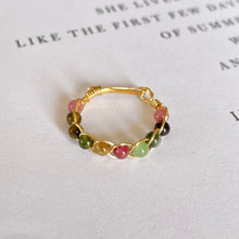 Load image into Gallery viewer, Tourmaline Braided Wire Ring
