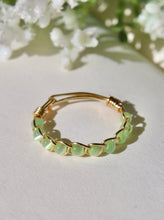 Load image into Gallery viewer, Green Cats Eye Braided Wire Ring

