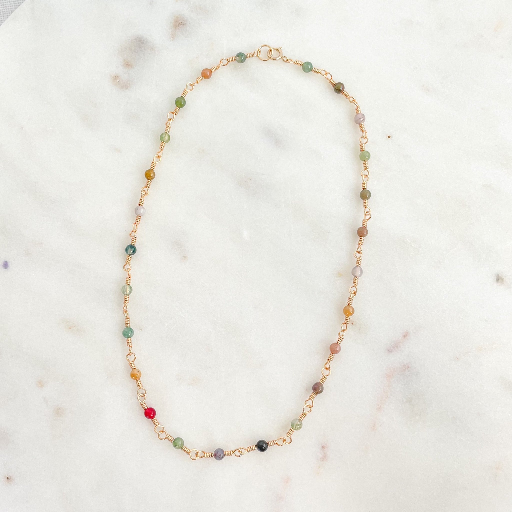 Indian Agate Ever Linked Necklace – June Made Jewelry