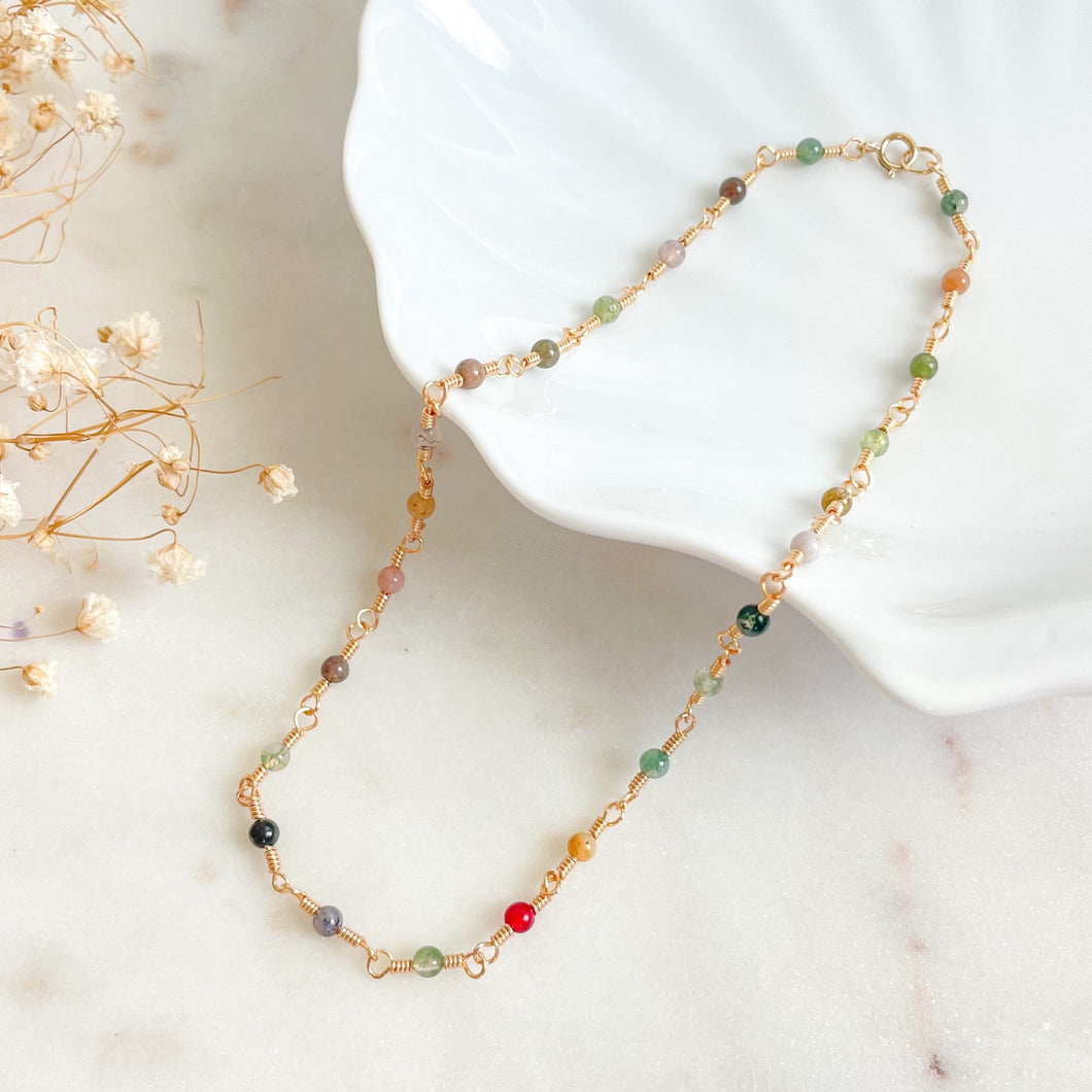 Indian Agate Ever Linked Necklace